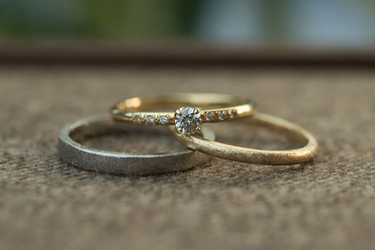 結婚指輪＋婚約指輪 セットリングの価格サンプル