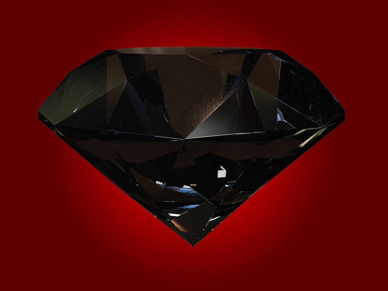 シルバー925アジャスターブラックダイヤモンド(30ct)